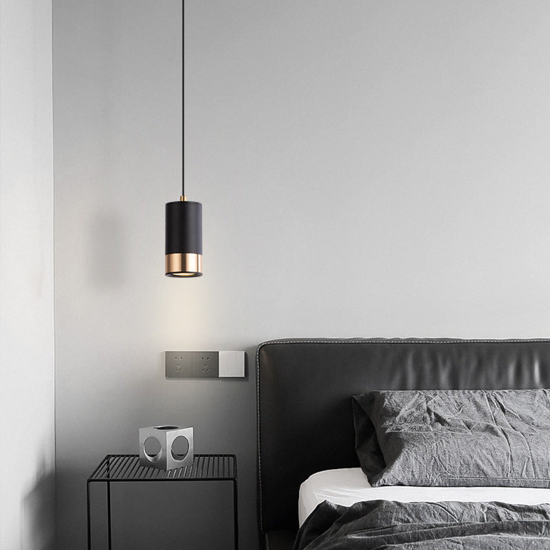 Lámpara colgante nórdica minimalista de columna de hierro 1 luz