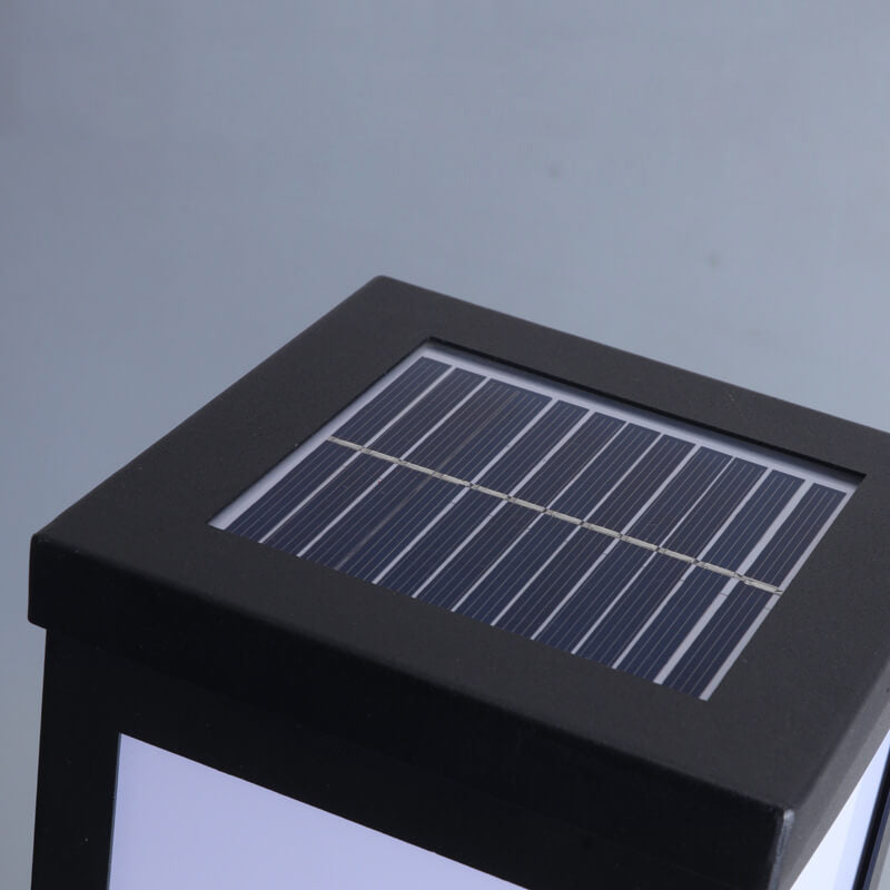 Lámpara Solar Moderna Cuadrada LED para Camino Exterior 1-Luz