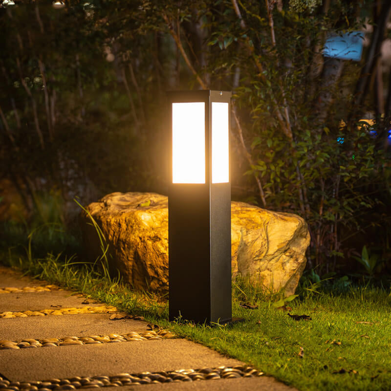 Lampada solare moderna quadrata a LED per esterni, 1-Luce