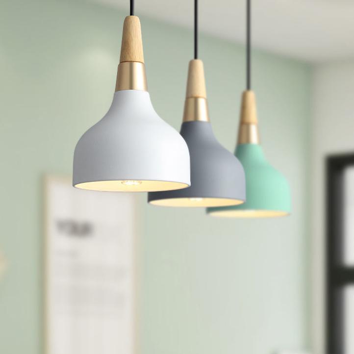 Lampada a sospensione moderna Macaron a disco, 1-Luce