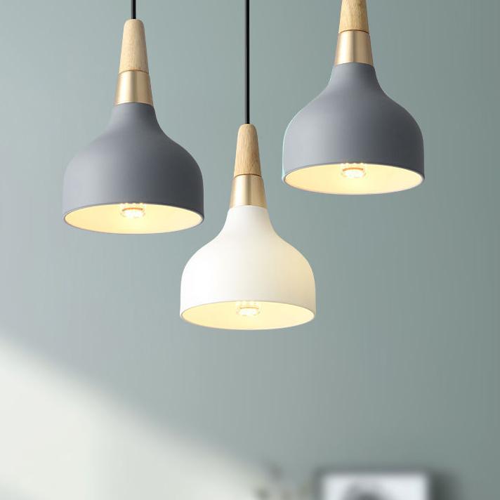 Lampada a sospensione moderna Macaron a disco, 1-Luce