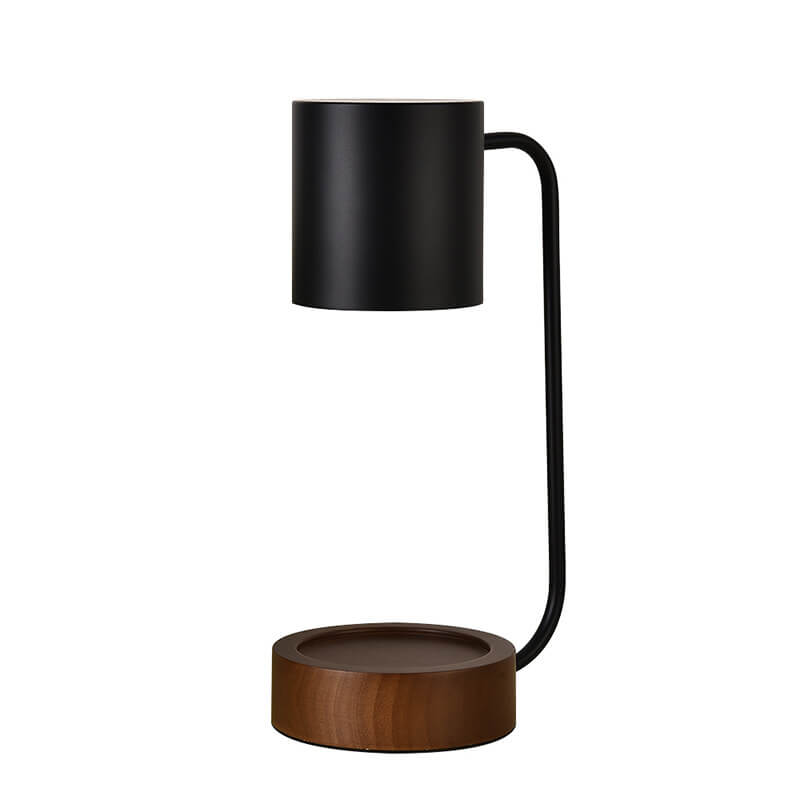 Lámpara de mesa japonesa de madera regulable con cera fundida de 1 luz