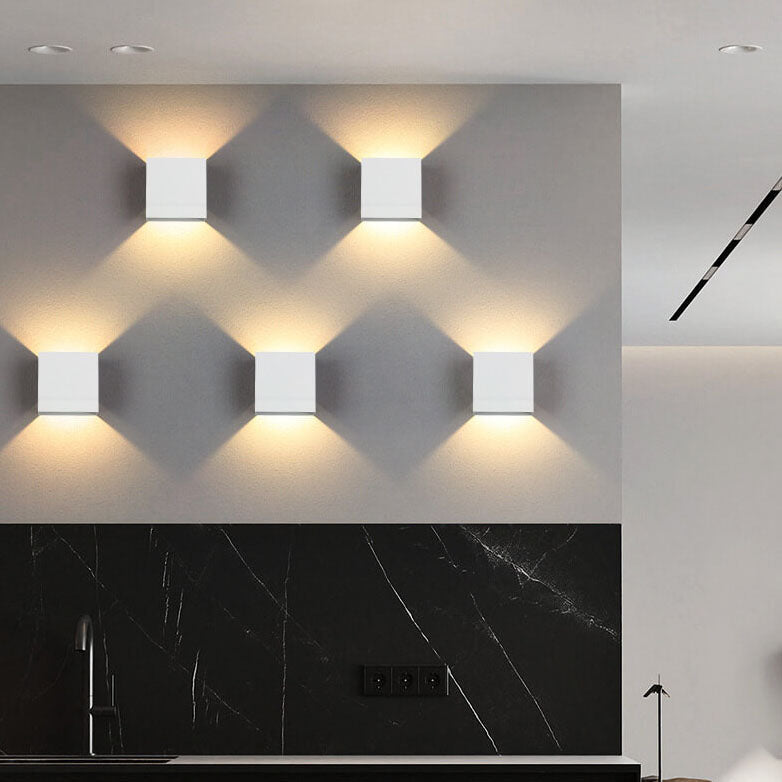 Moderner quadratischer LED-Wandleuchter 1-Flammig