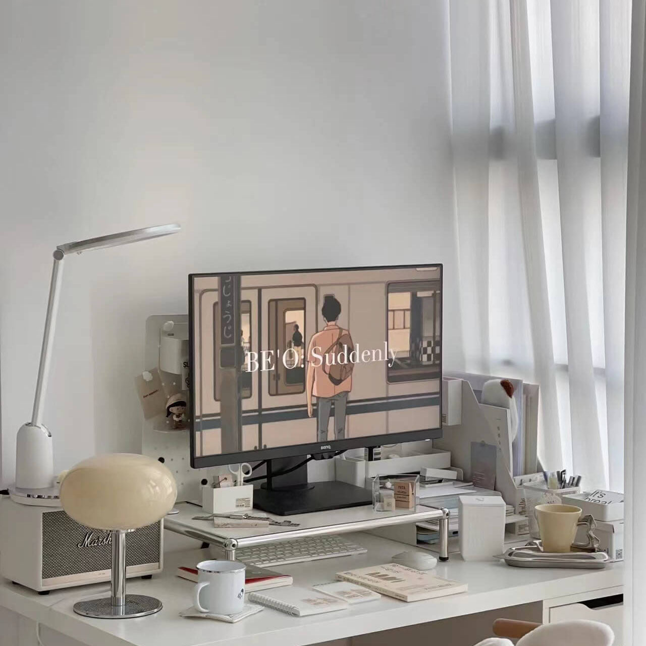 Lampada da tavolo nordica vintage in vetro rotondo a 1 luce