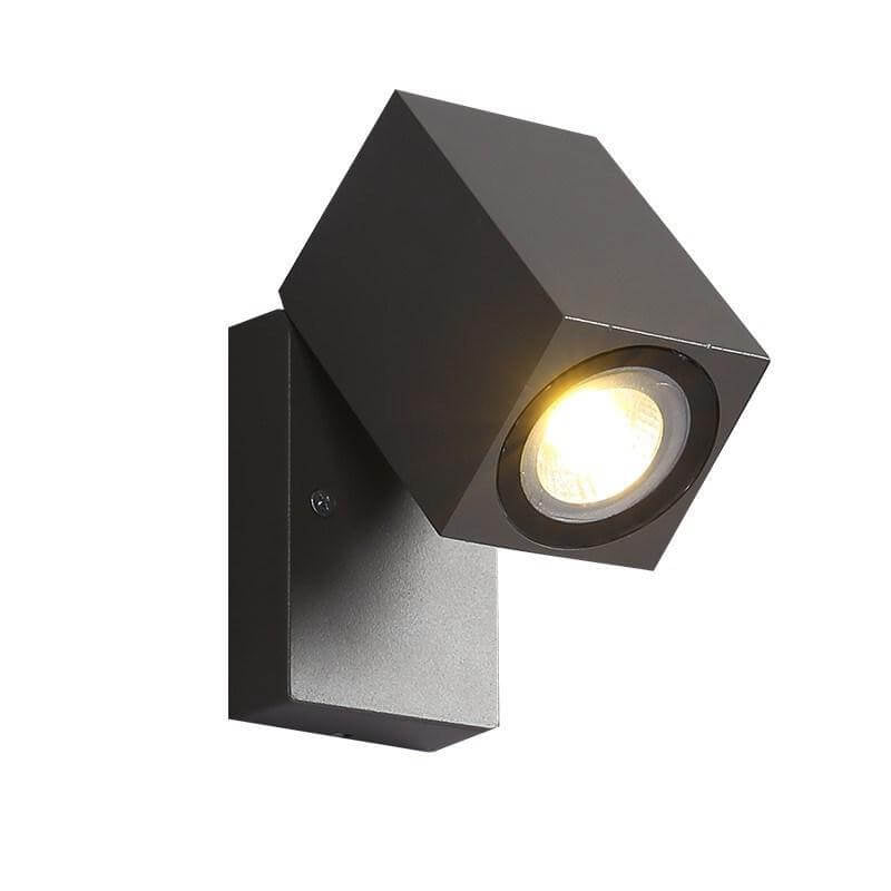 Applique da parete regolabile LED moderna quadrata per esterni a 1 luce
