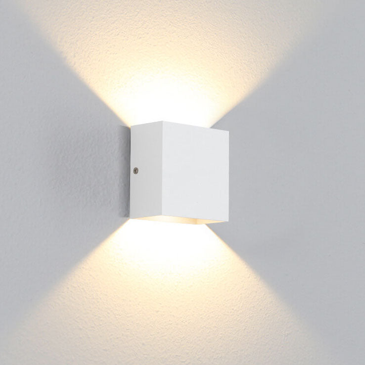Moderner quadratischer LED-Wandleuchter 1-Flammig