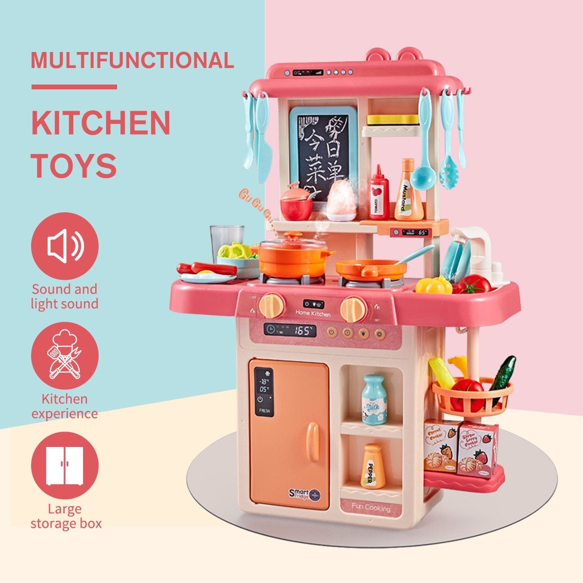 Set de cocina de juguete - Cocina para niños 23 piezas