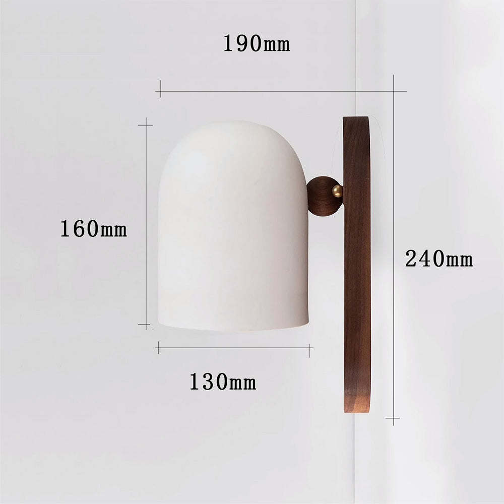 Applique da parete nordica in metallo noce Zen LED 1 luce