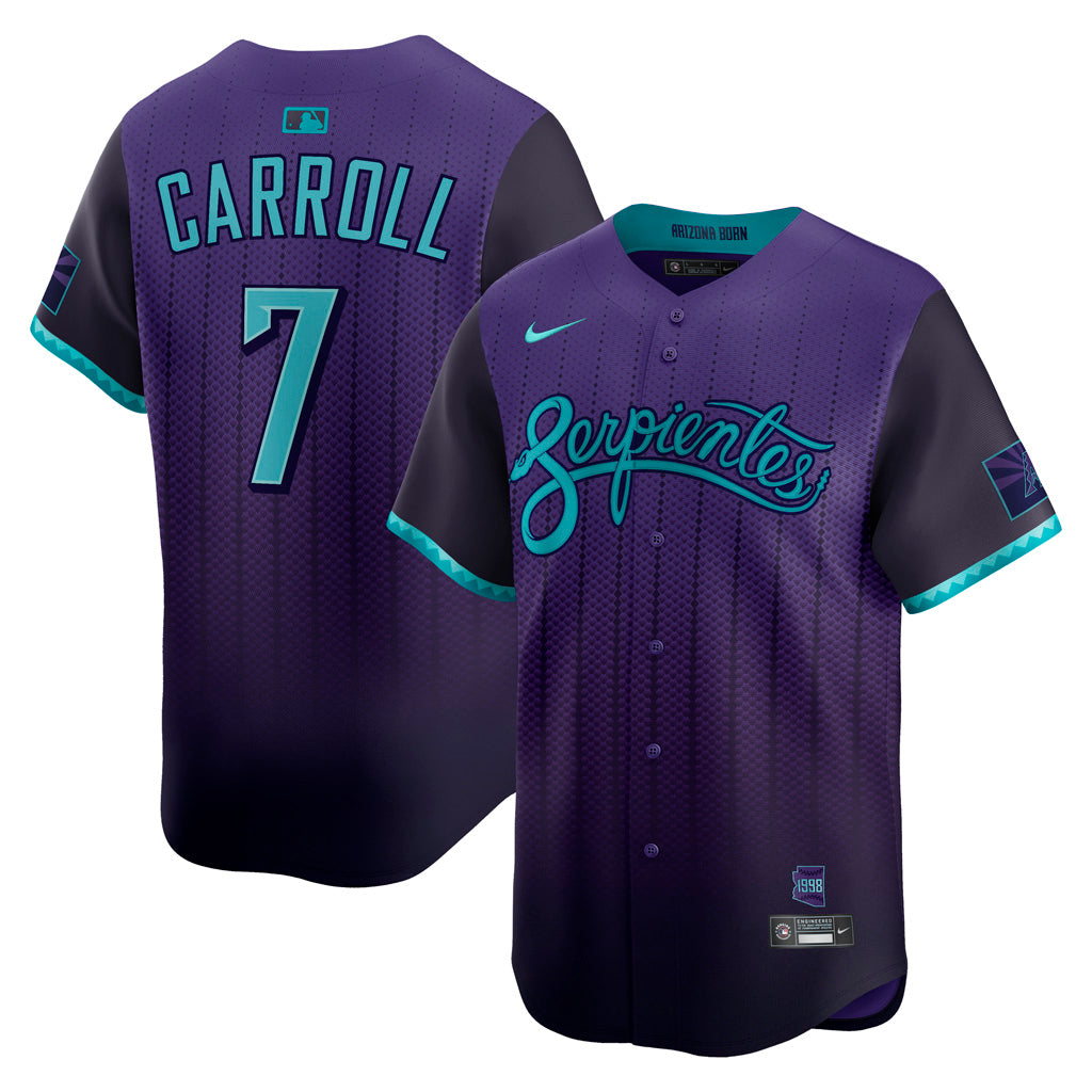 MLB Arizona Diamondbacks Corbin Carroll Nike 2025 City Connect Limited Jersey - Paars