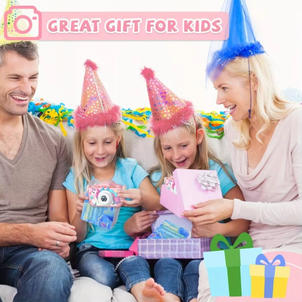 Cámara HD Unicornio para niños con batería recargable de 32GB - ¡Captura fotos y videos increíbles!