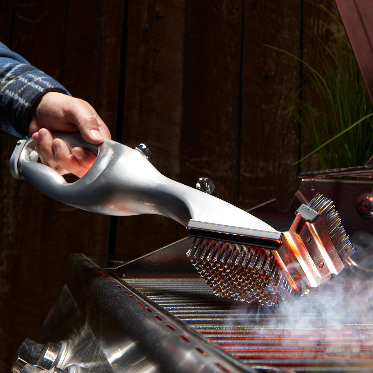 Rustfrit Stål Damp Rengørings Grillbørste