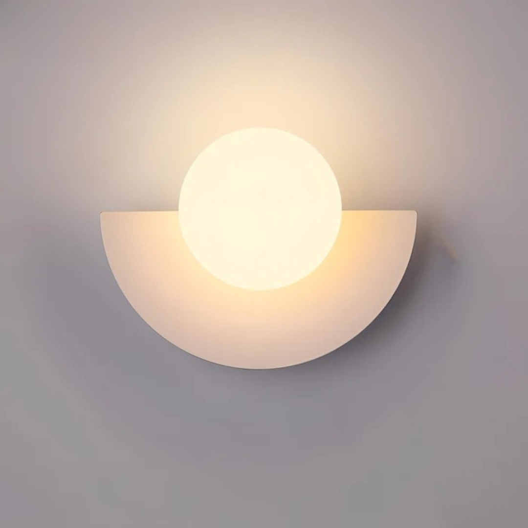 Applique da parete a globo in vetro minimalista moderna LED 1 luce