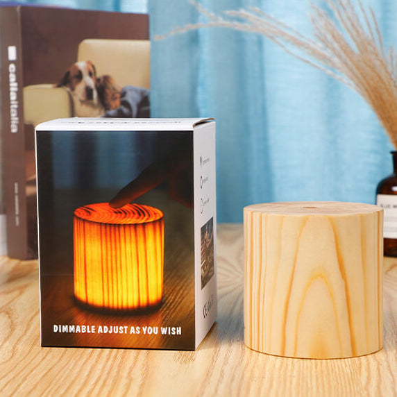 Creative Wood LED Touch Night Table Lamp 1-Light