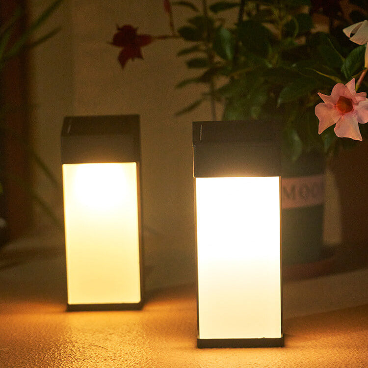 Aplique de pared solar LED moderno cuadrado con vidrio esmerilado