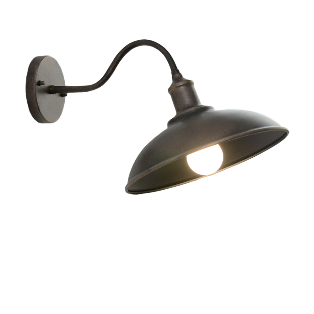 Vintage Industrie Eisen Schalen Außenwandleuchte LED 1-Flammig