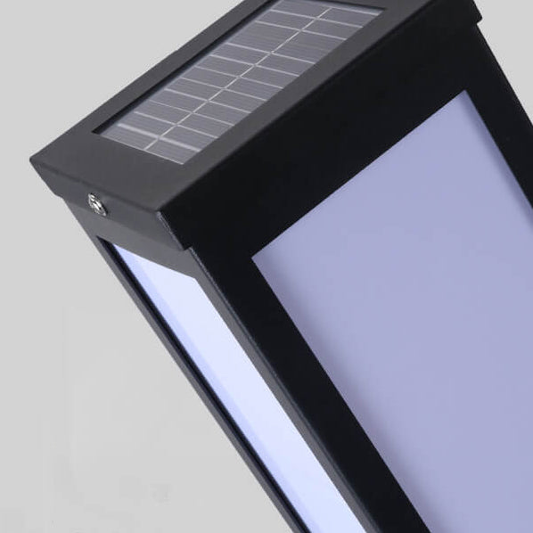 Lámpara Solar Moderna Cuadrada LED para Camino Exterior 1-Luz