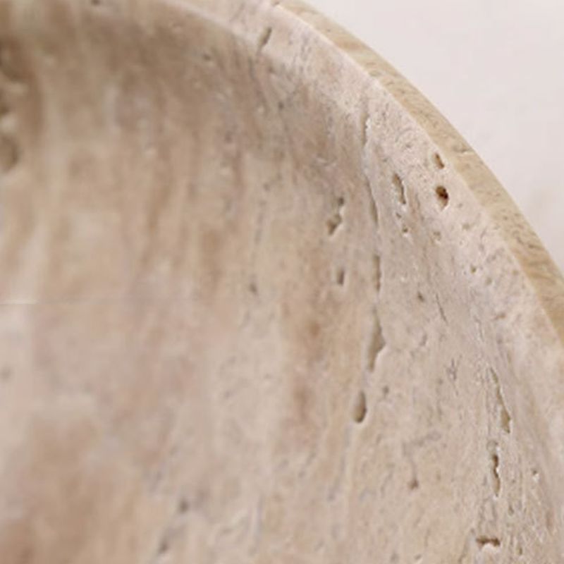Modern Wabi Sabi Travertine Stone Round Wall Sconce LED 1-Light