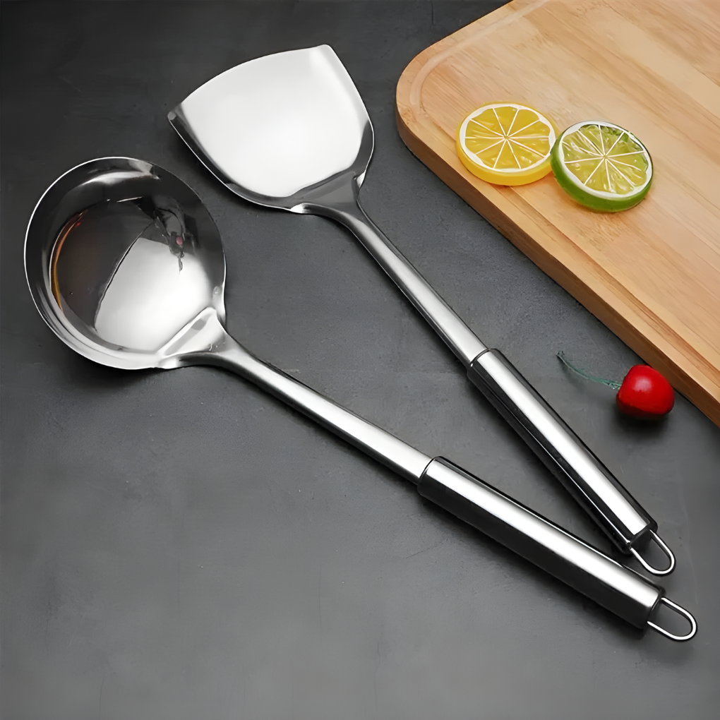 Set di utensili da cucina in acciaio inox
