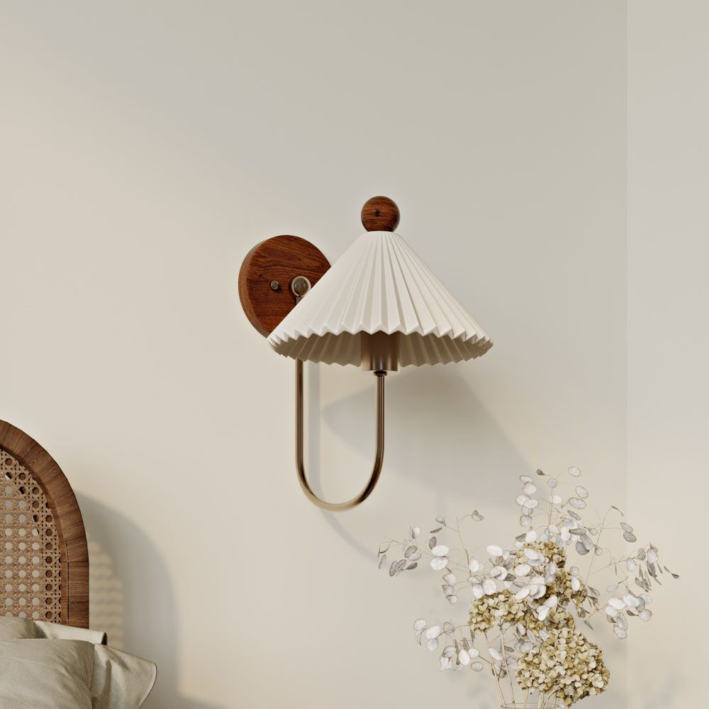 Retro nordischer Keramik Falten Wandleuchter LED 1-Flammig