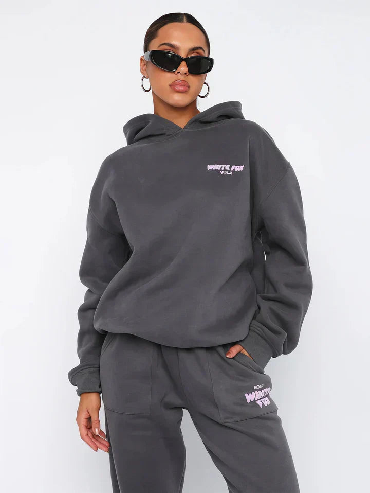Conjunto de Ropa Cómoda para Mujer | Sudadera y Pantalones Joggers de Mezcla de Algodón Rosa