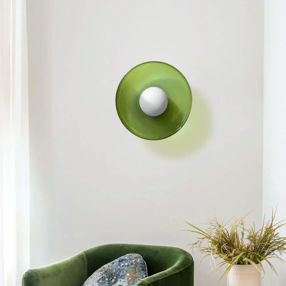 Moderne Glazen Schijf Plafond- en Wandlamp LED 1-Licht