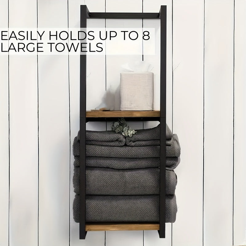 Space-Saving Towel Rack | Wall-Mounted Holder for an Organized Bathroom