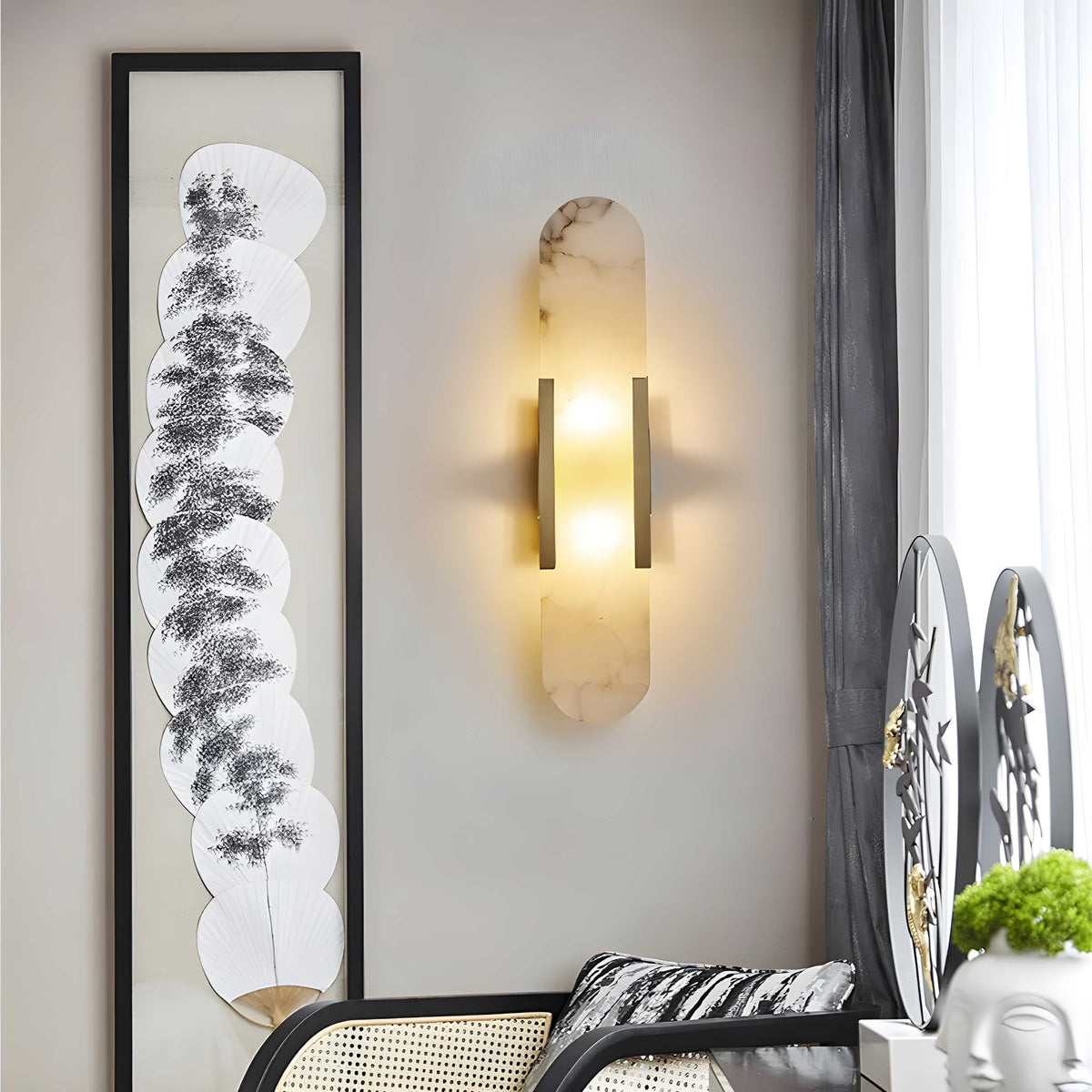 Nordic Alabaster Marble Wall Sconce LED 1-Light