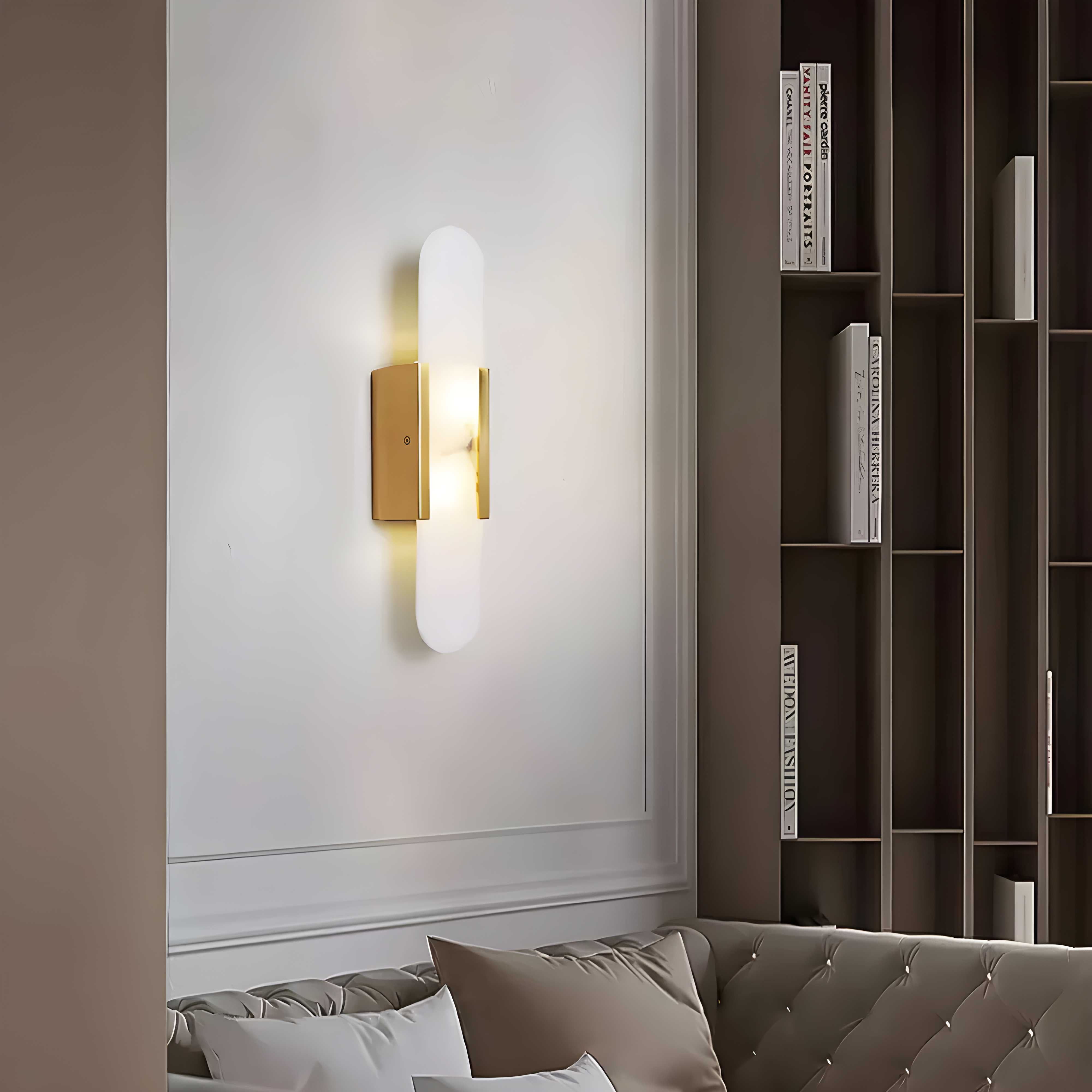 Applique da parete nordica in alabastro e marmo LED 1 luce