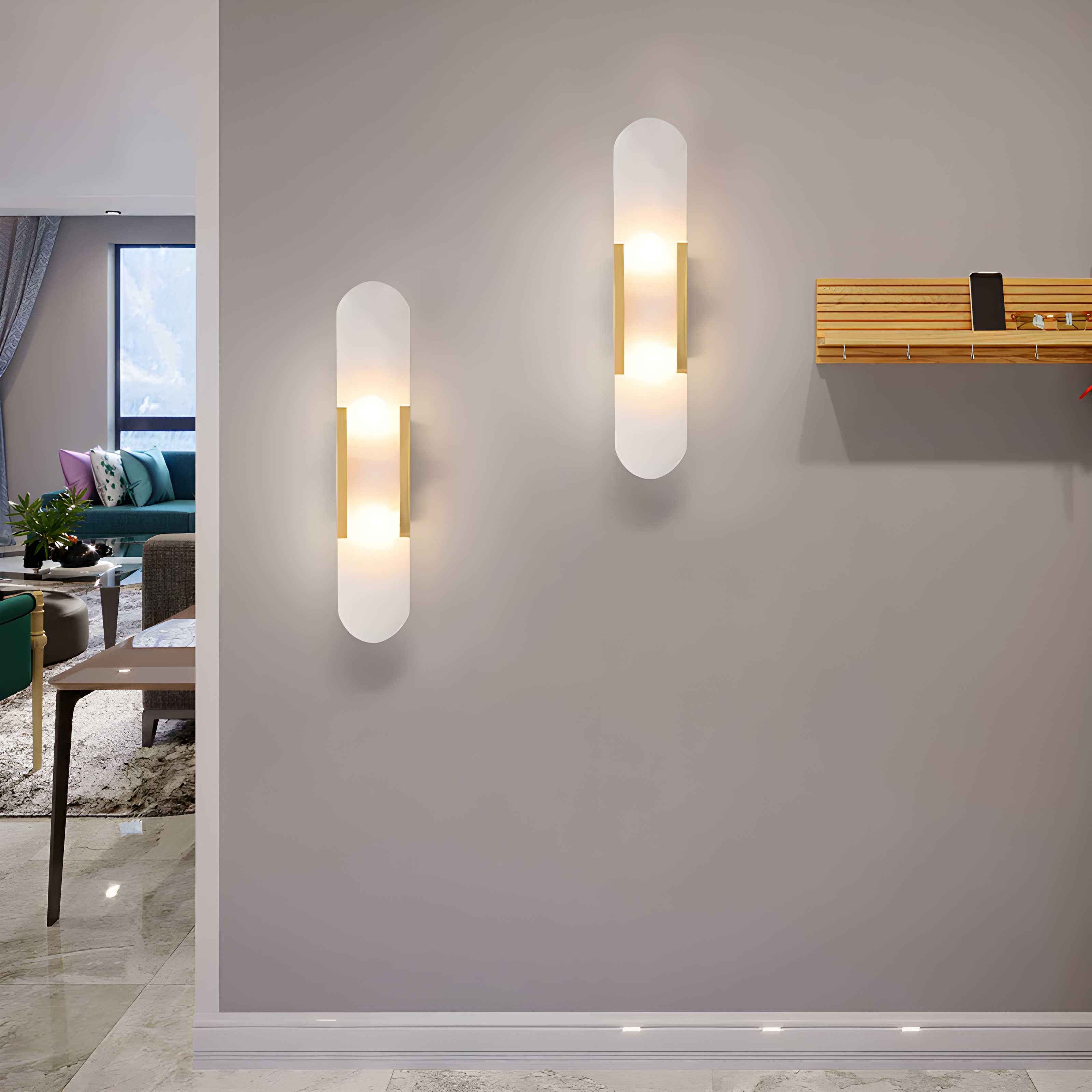 Applique da parete nordica in alabastro e marmo LED 1 luce