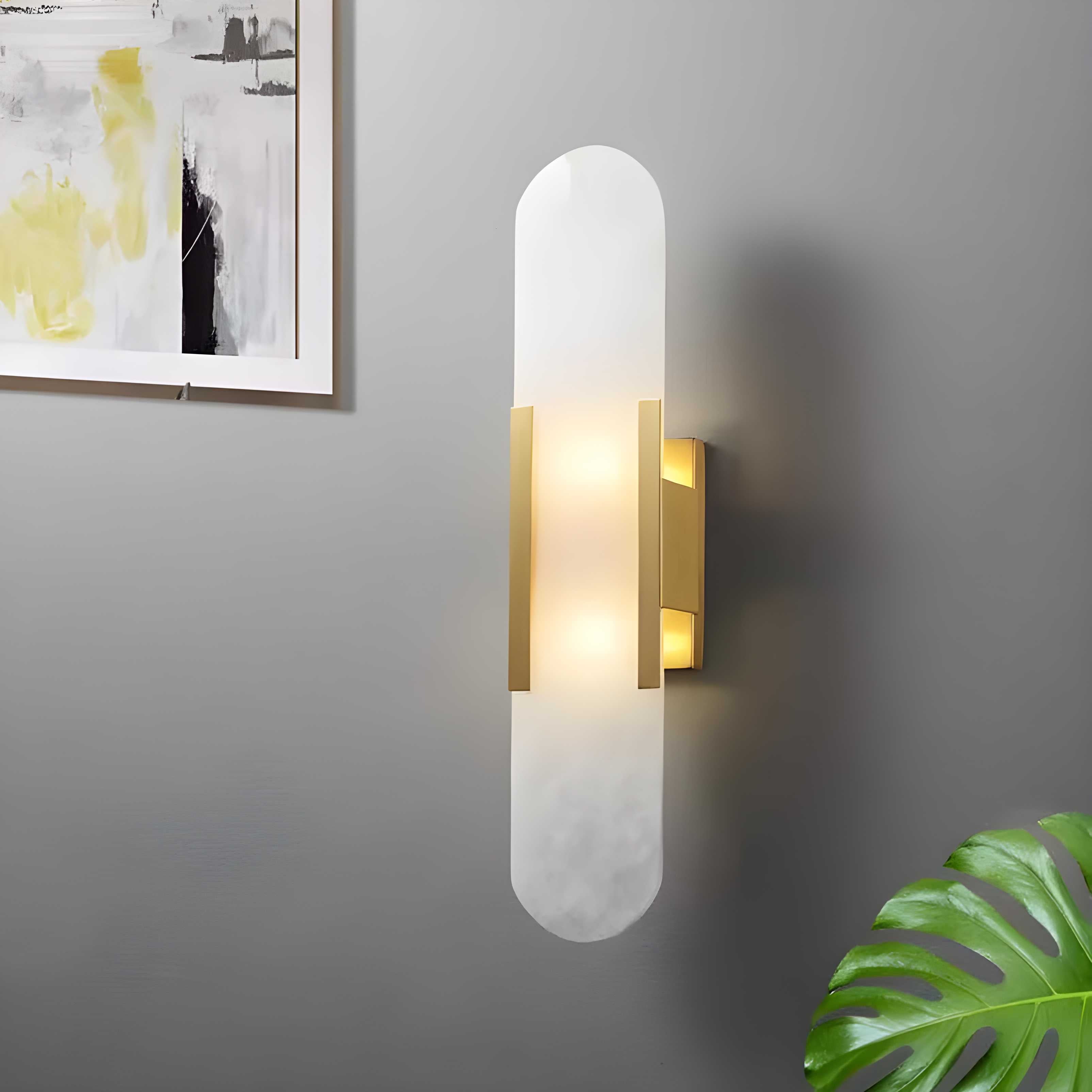 Applique da parete nordica in alabastro e marmo LED 1 luce