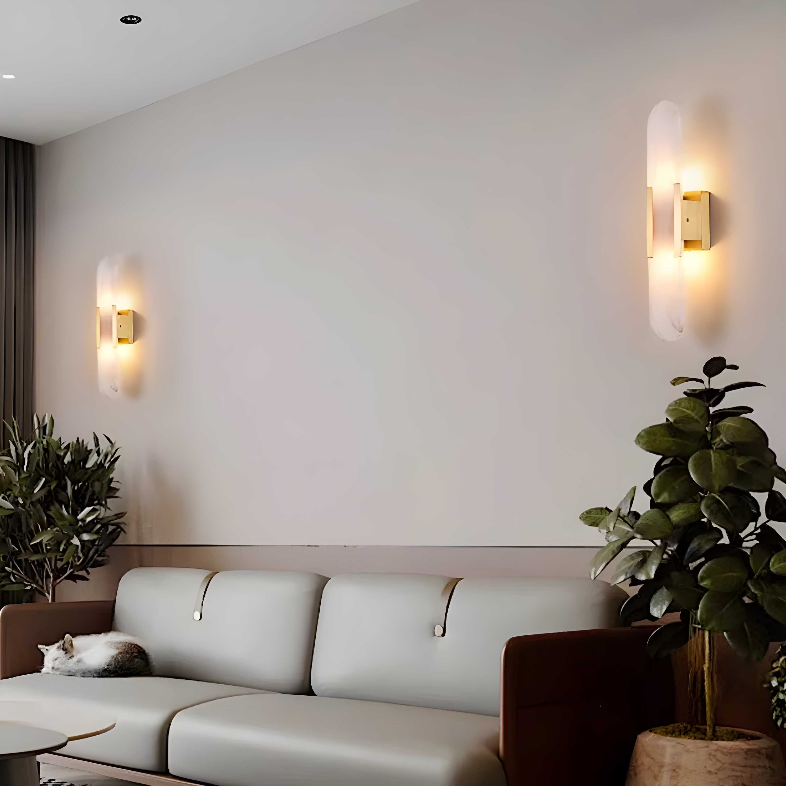 Applique da parete nordica in alabastro e marmo LED 1 luce