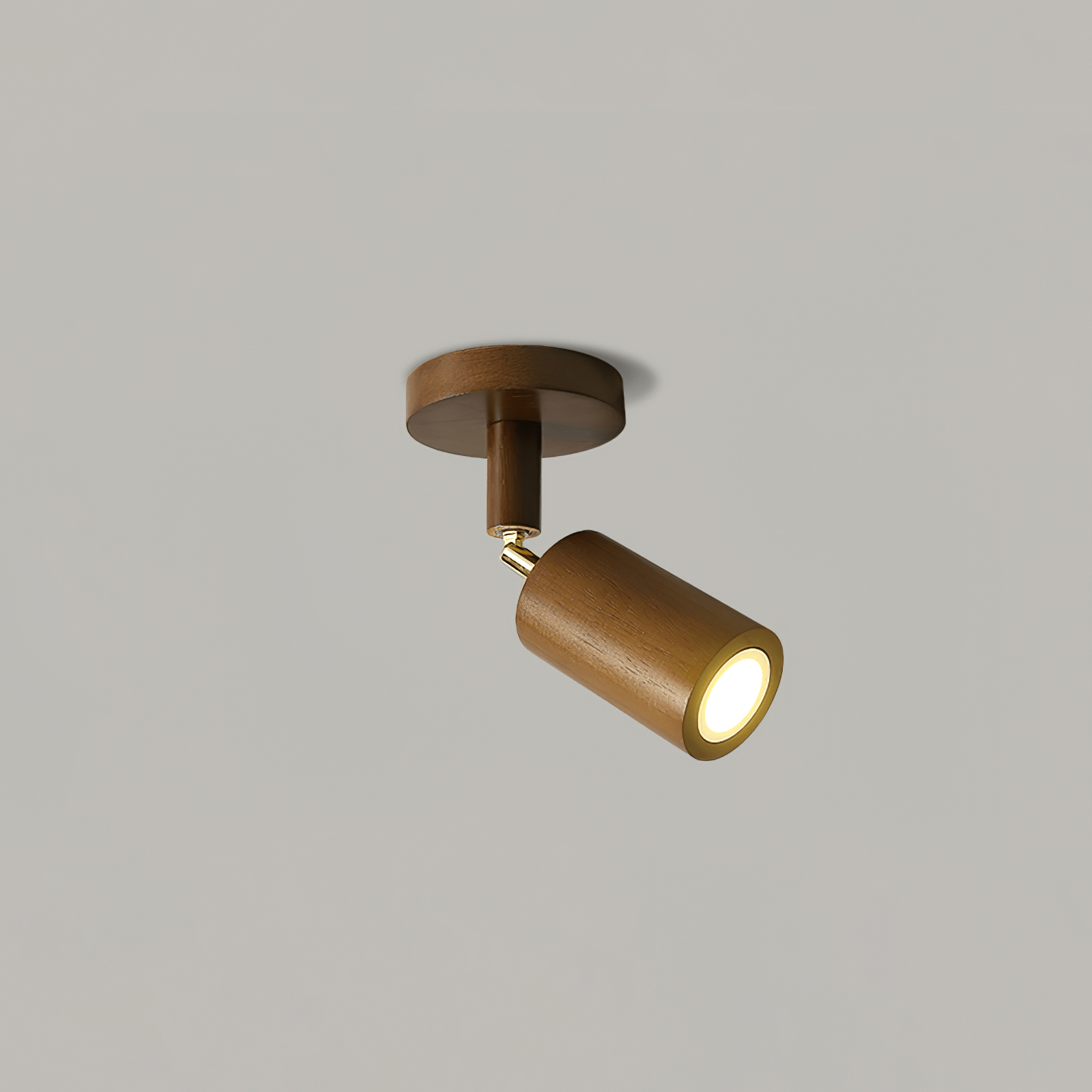 Foco ajustable japonés de madera con LED 1 luz