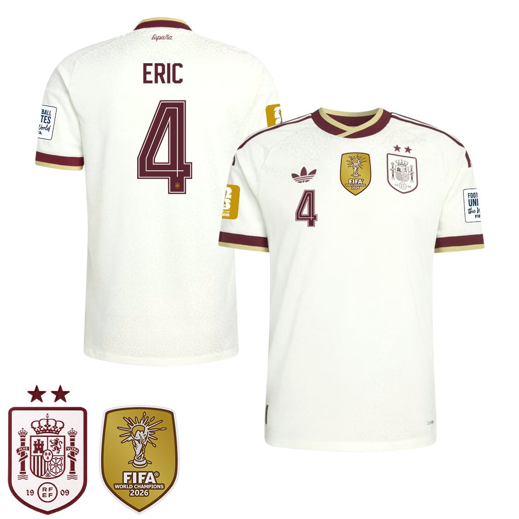 Spanje 2026 Twee-Ster Wereldkampioenen Heren Uitshirt – Eric García #4