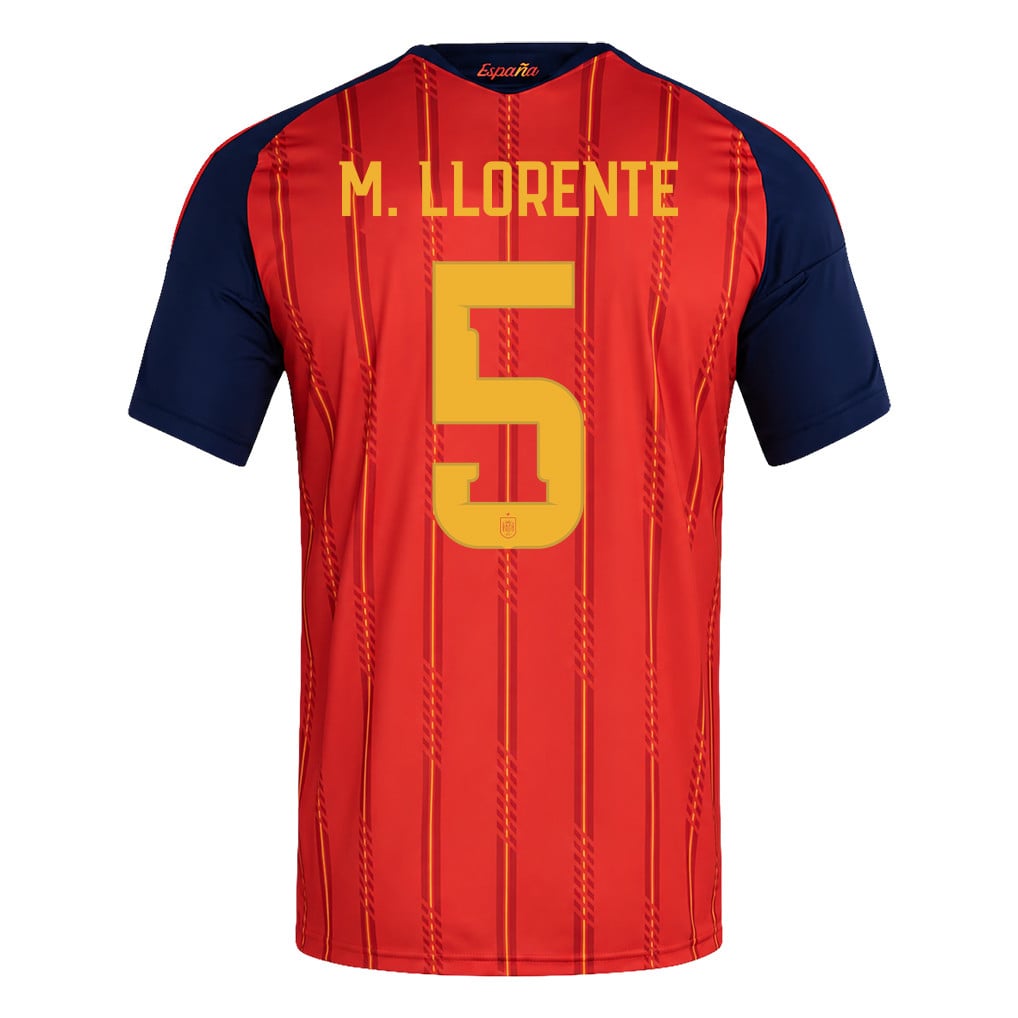 Spain 2026 Two-Star World Cup Champions Kids Home Jersey – Marcos Llorente #5