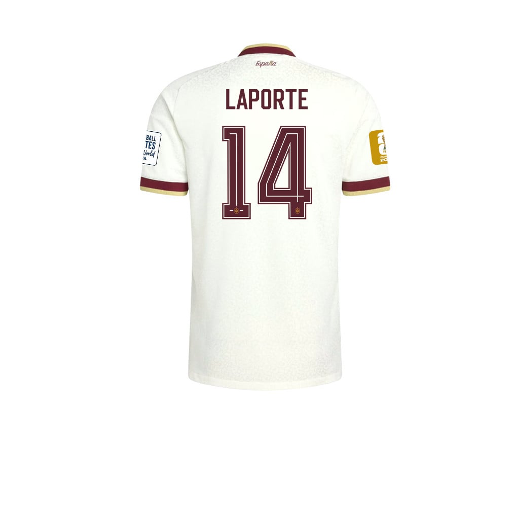 Spain 2026 Two-Star World Cup Champions Kids Away Jersey – Aymeric Laporte #14
