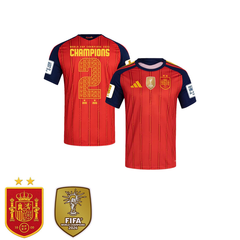 Maglia Casa Bambini Campioni del Mondo Due Stelle Spagna 2026