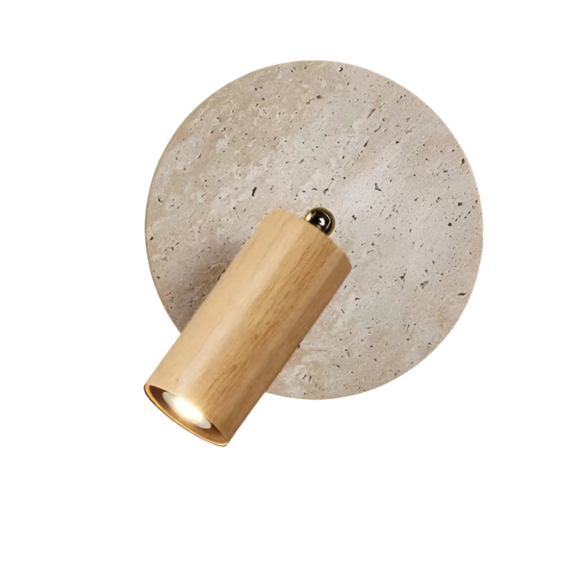 Applique da parete rotante in legno di travertino moderno LED 1 luce
