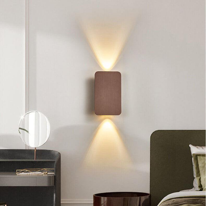 Nordische minimalistische Glas rechteckige LED Wandleuchte 2-flammig