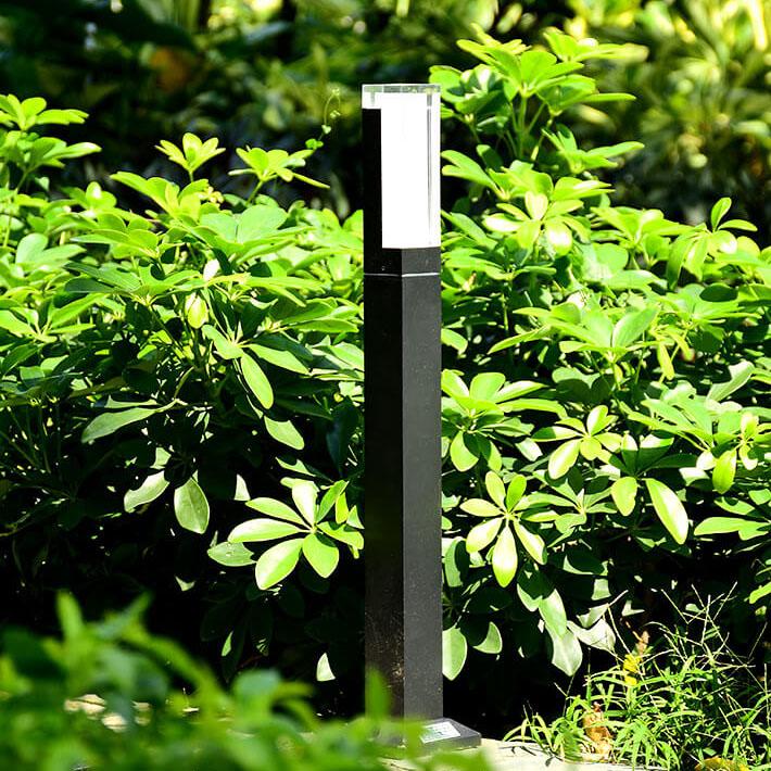 Lampada da giardino moderna quadrata LED per esterni a 1 luce