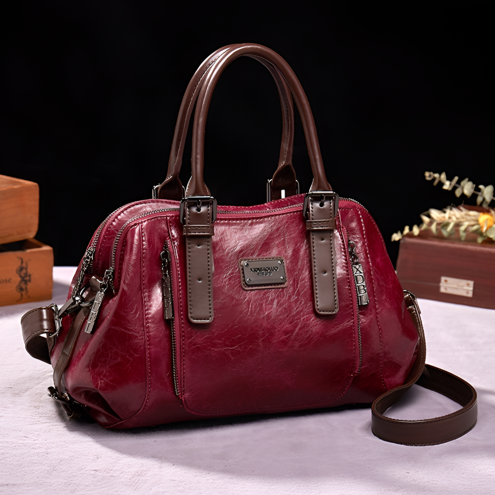Zeitlose Lederhandtasche