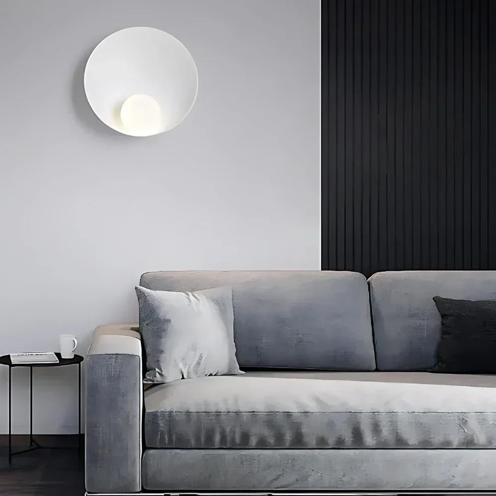 Applique da parete moderno Japandi in resina a forma di ciotola G9 1 luce