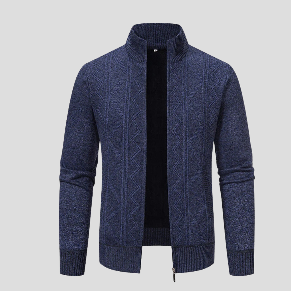 Herre cardigan – strikket lagdelingsstykke