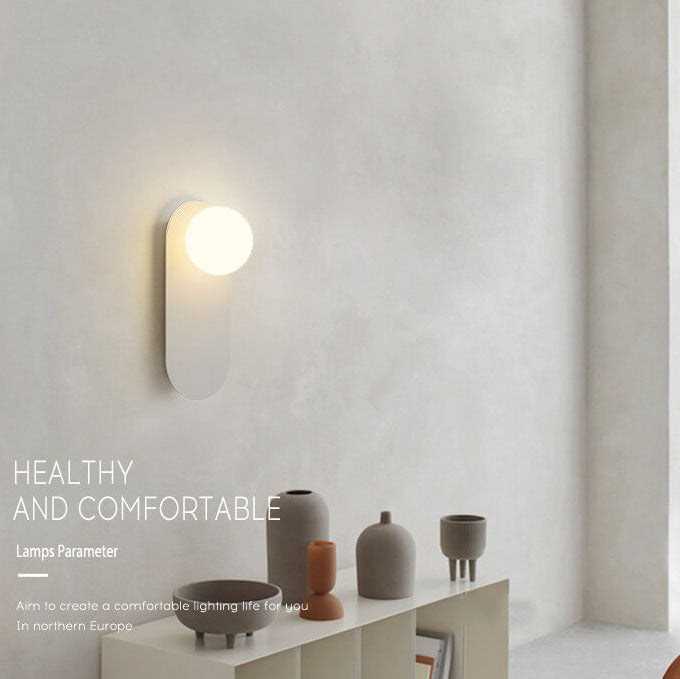 Nordische minimalistische Glas Globus Wandleuchte 1-flammig