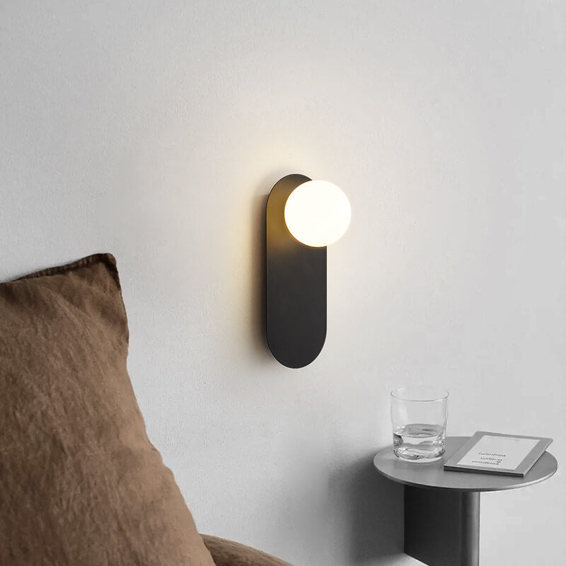 Nordische minimalistische Glas Globus Wandleuchte 1-flammig
