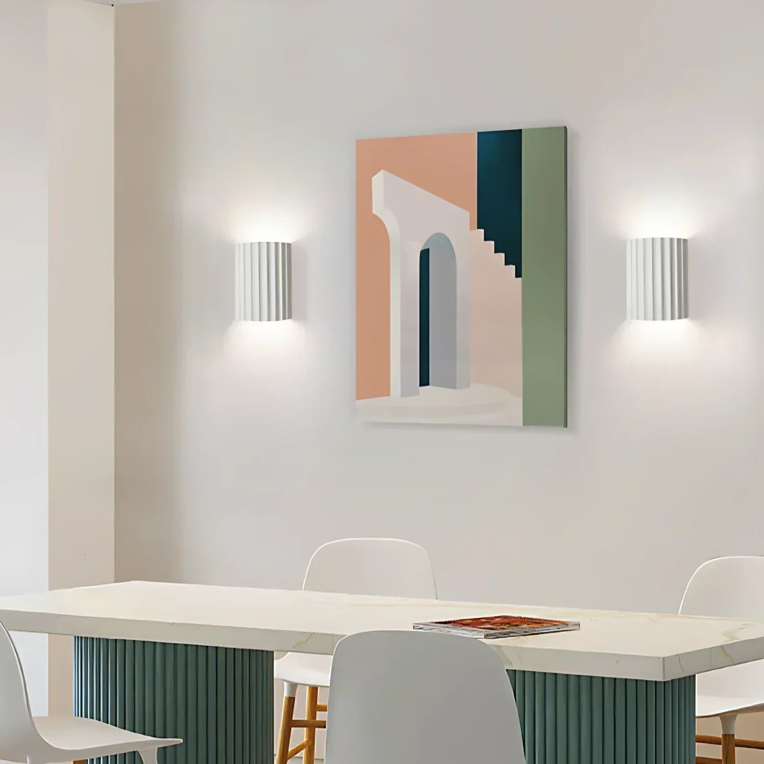 Applique da parete in resina nordica a strisce LED 1 luce