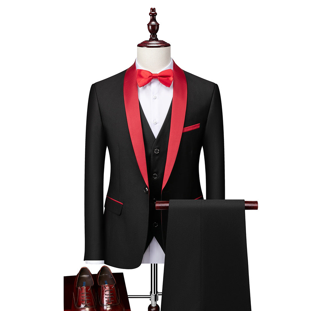 Conjunto de traje slim fit de 3 piezas para hombre