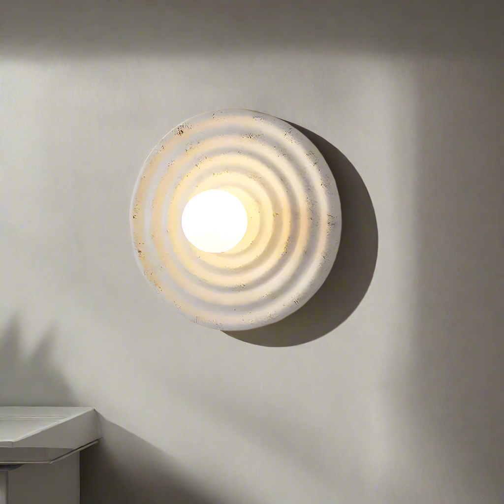 Applique da parete moderno minimalista in resina circolare G4 1 luce