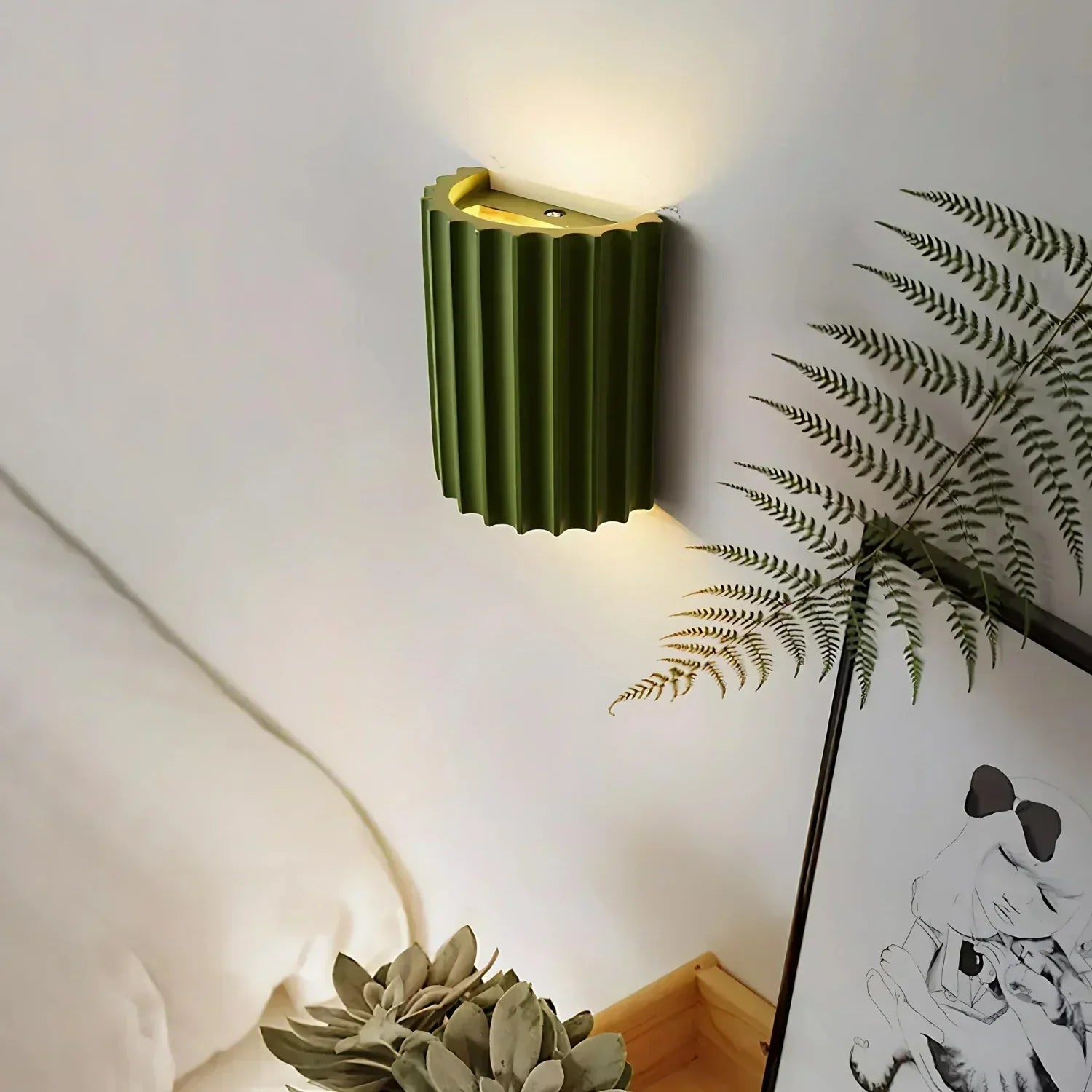 Nordic Resin Striped Wall Sconce LED 1-light