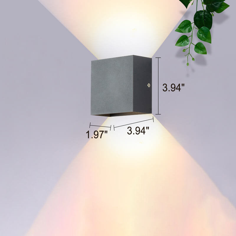 Moderner quadratischer LED-Wandleuchter 1-Flammig