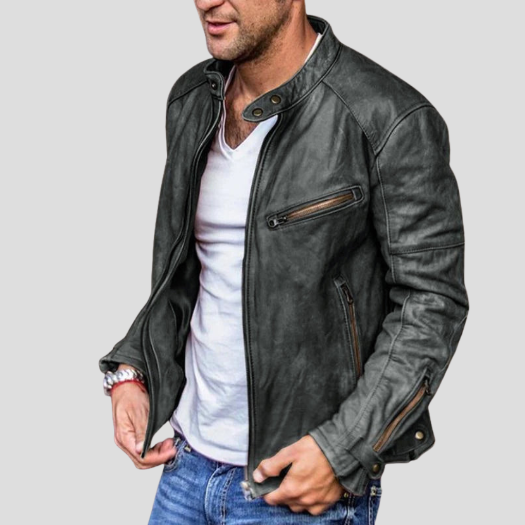 Chaqueta para Hombre con Cuello Alto – Capa Elegante para Uso Diario